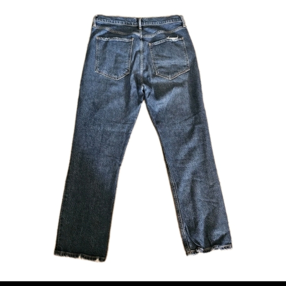 Agolde Womens Dark Wash Riley High Rise Straight Crop Jean In Control 30 - Picture 2 of 11